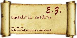 Egyházi Zalán névjegykártya